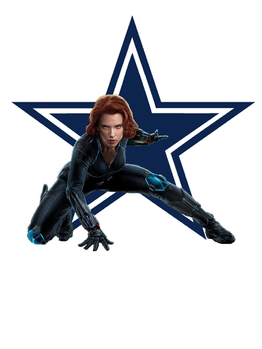 Dallas Cowboys Black Widow Logo vinyl decal